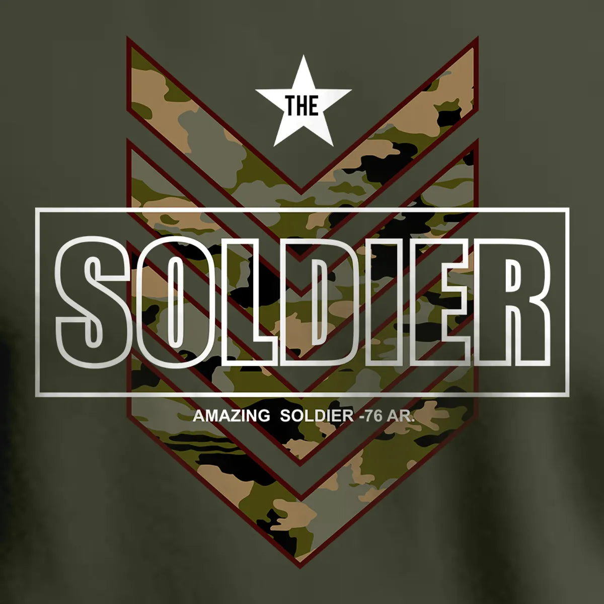 Soldier Printed Cotton Hoodies For Men