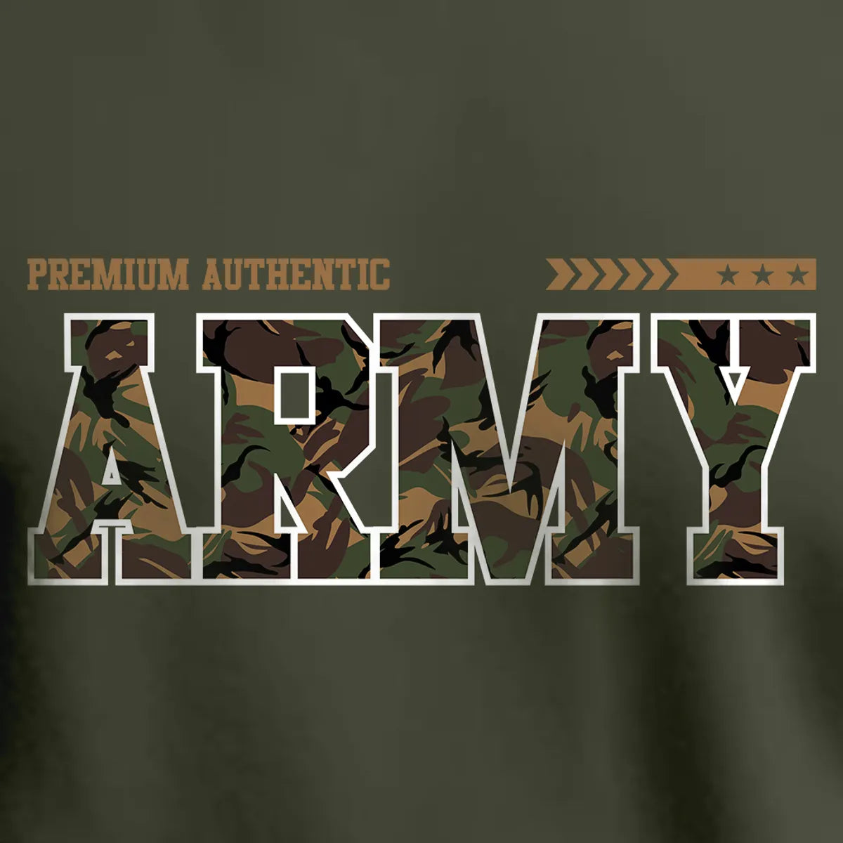 Army Printed Cotton Hoodie For Men