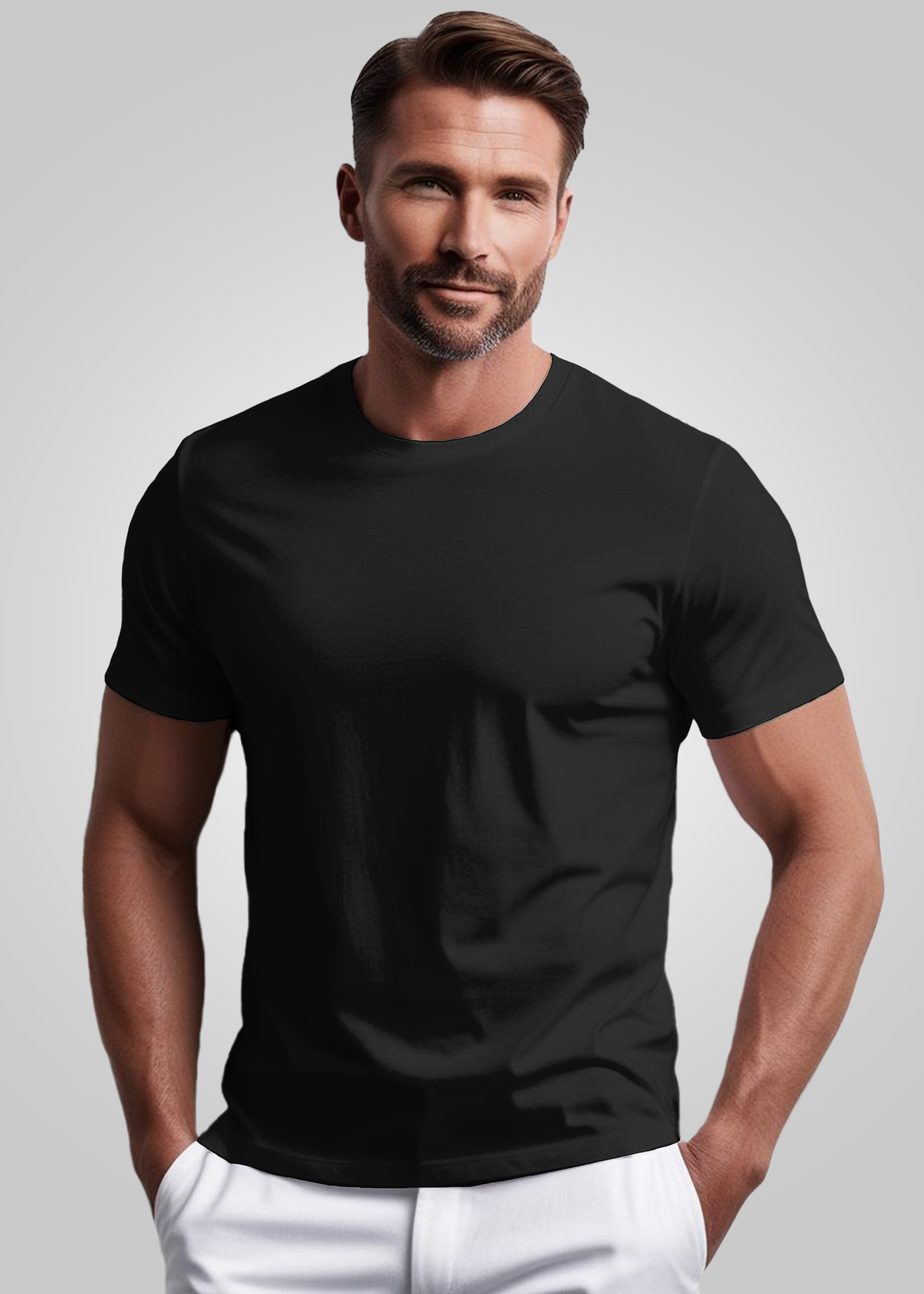 Pure Cotton Solid T Shirt for Men