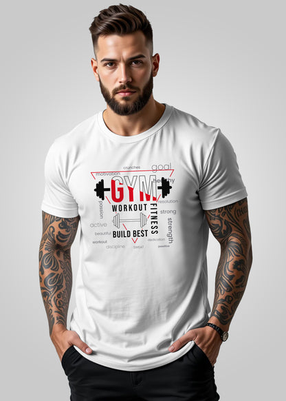 Regular Fit Gym Printed T Shirt for Men