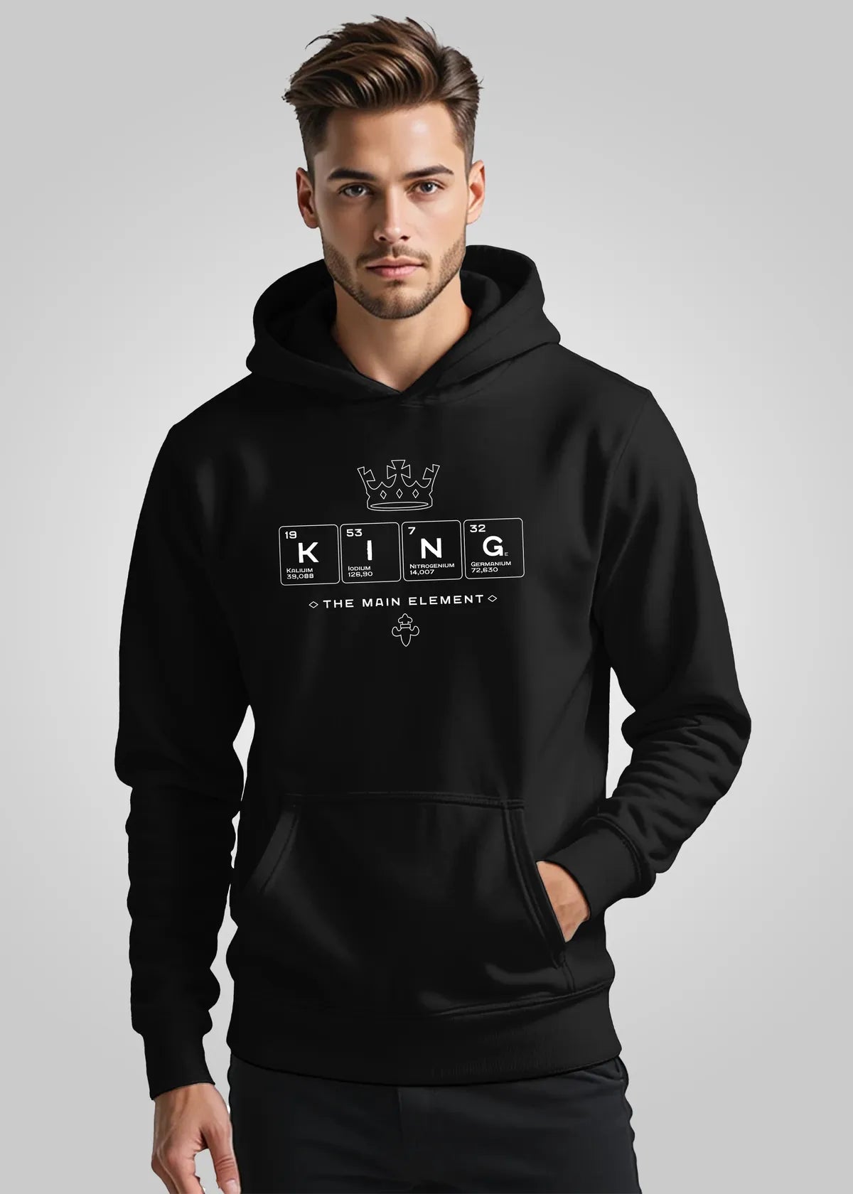 King Printed Winter Hoodie For Men Stylish