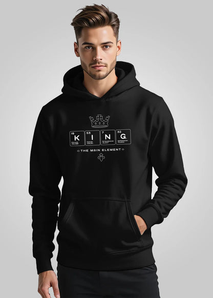 King Printed Winter Hoodie For Men Stylish