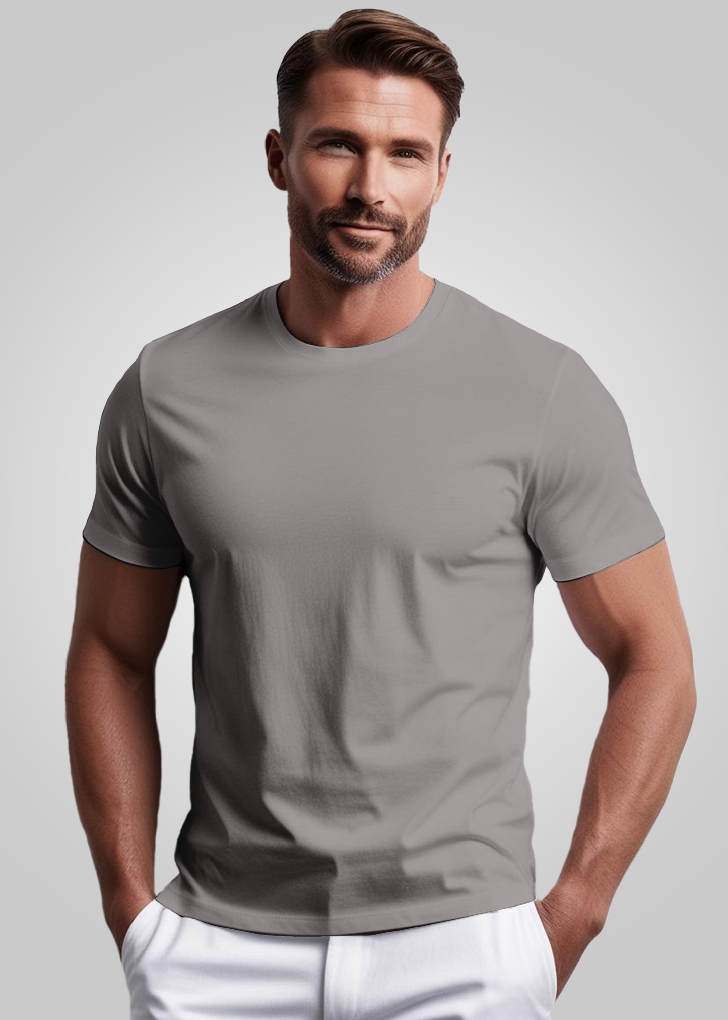 Pure Cotton Solid T Shirt for Men