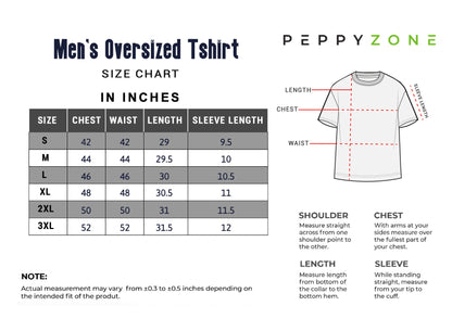 Tribe Printed Oversized Drop Shoulder T Shirt for Men