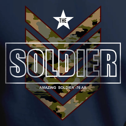 Soldier Printed Cotton Hoodies For Men