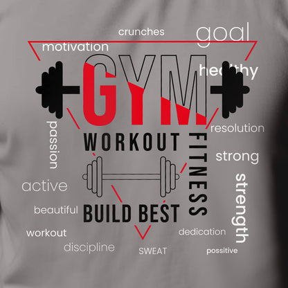 Regular Fit Gym Printed T Shirt for Men