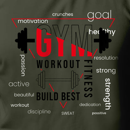 Regular Fit Gym Printed T Shirt for Men