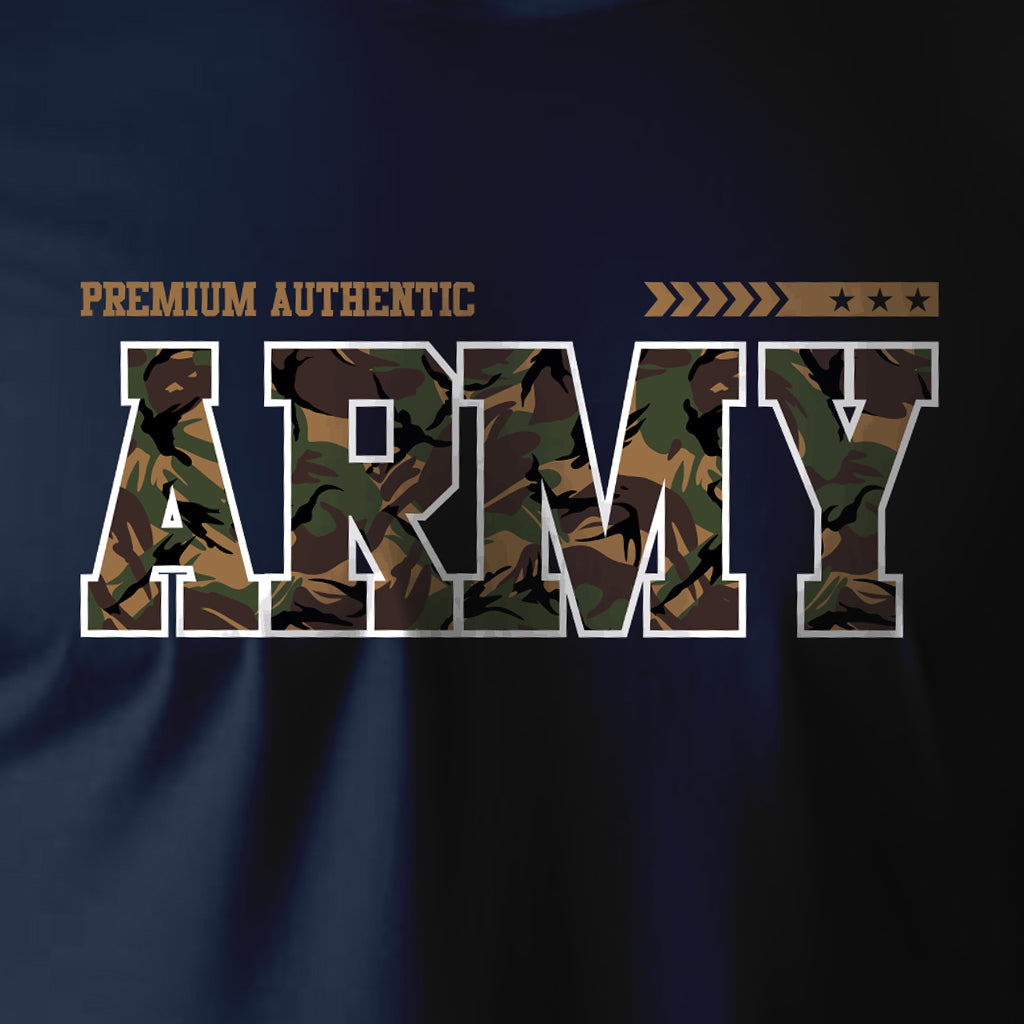 Army Printed Regular Fit Cotton T-Shirt for Men