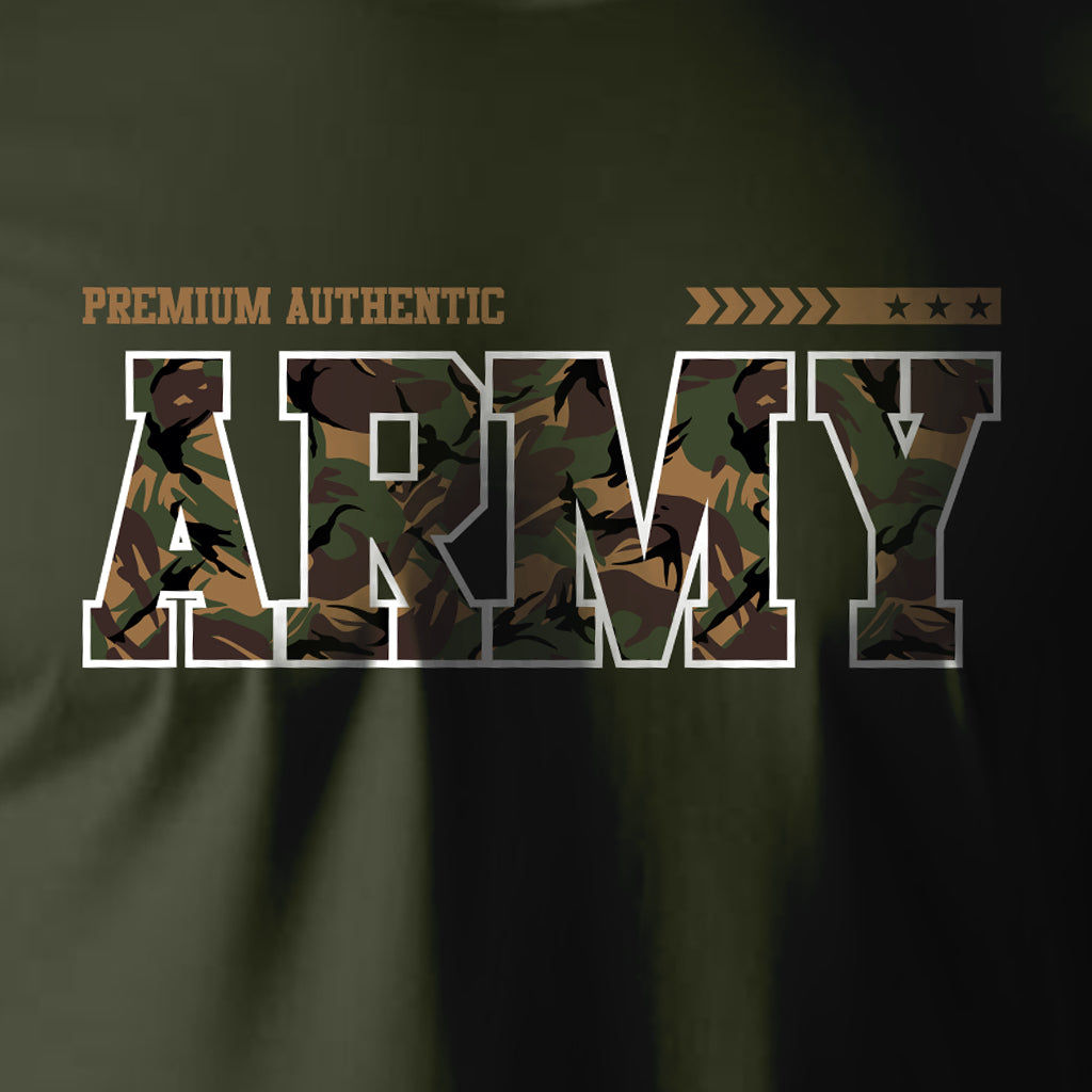 Army Printed Regular Fit Cotton T-Shirt for Men