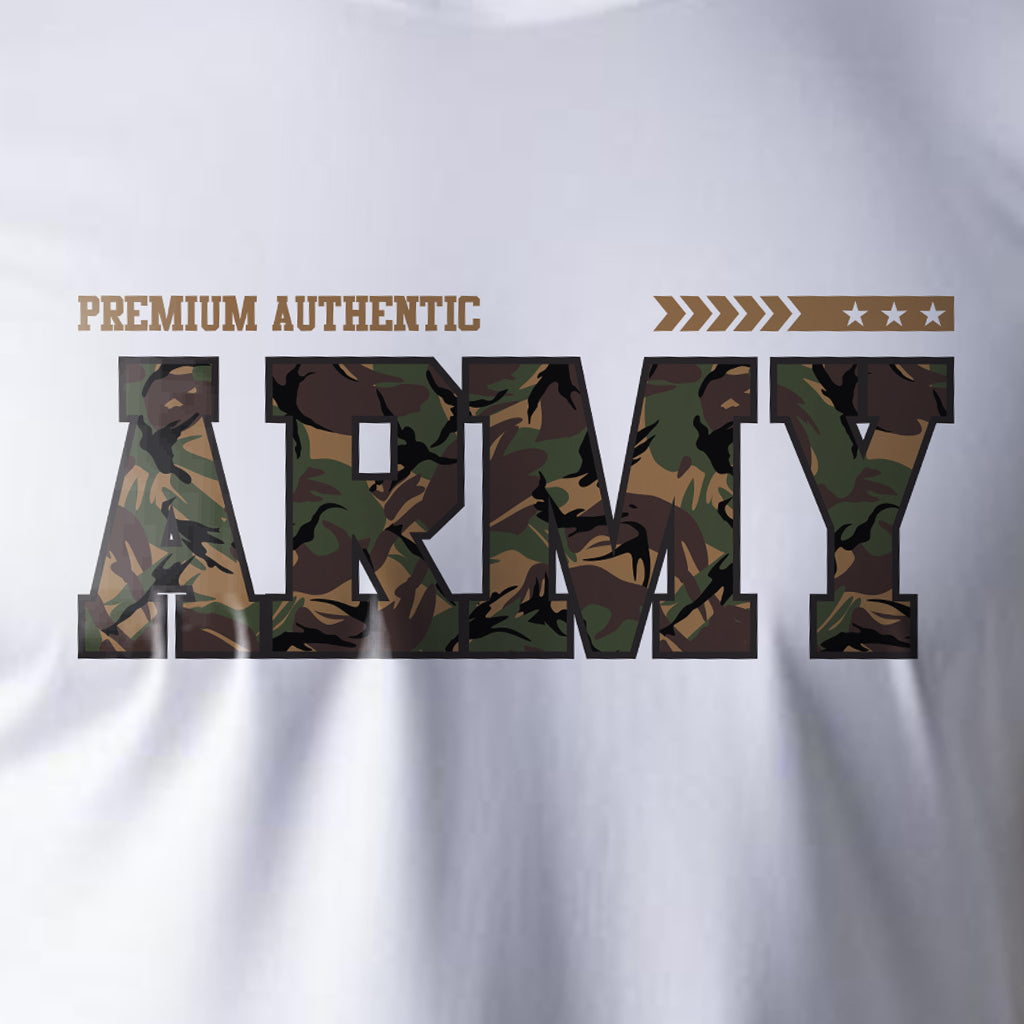 Army Printed Regular Fit Cotton T-Shirt for Men