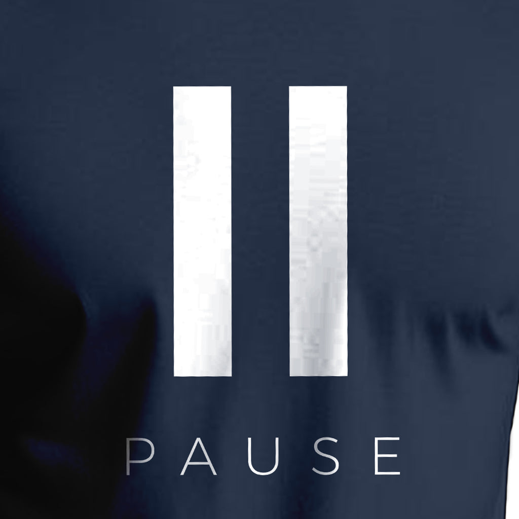 Pause Printed Regular Fit Cotton T-Shirt for Men