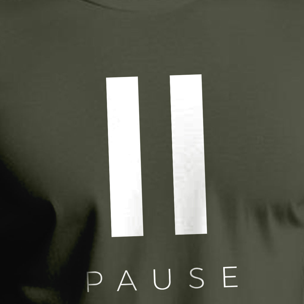 Pause Printed Regular Fit Cotton T-Shirt for Men