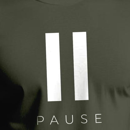 Pause Printed Regular Fit Cotton T-Shirt for Men