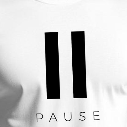 Pause Printed Regular Fit Cotton T-Shirt for Men
