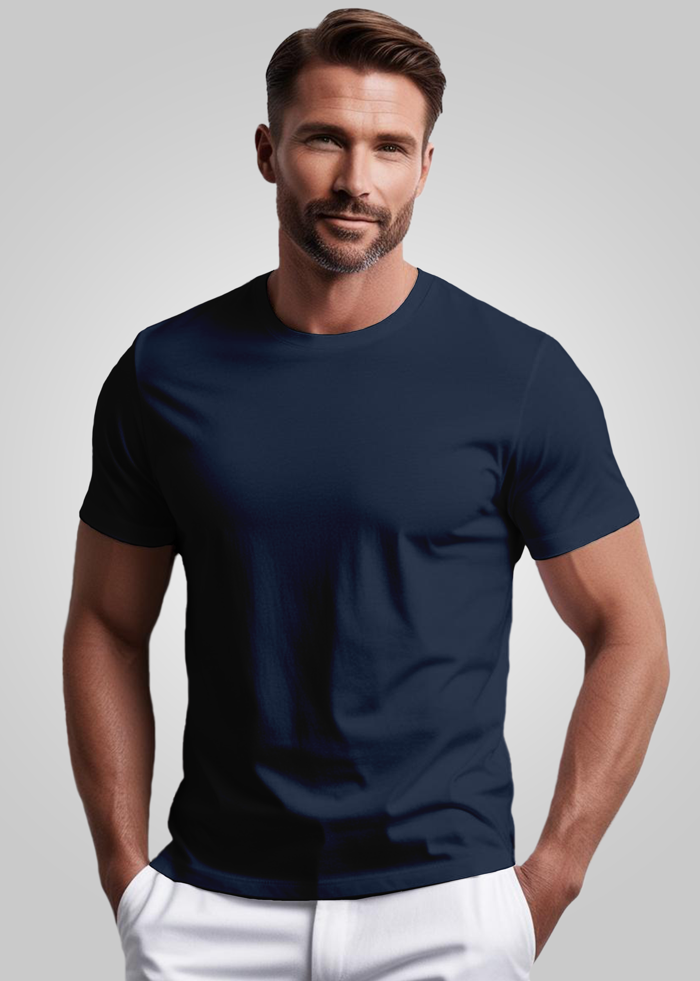 Pure Cotton Solid T Shirt for Men