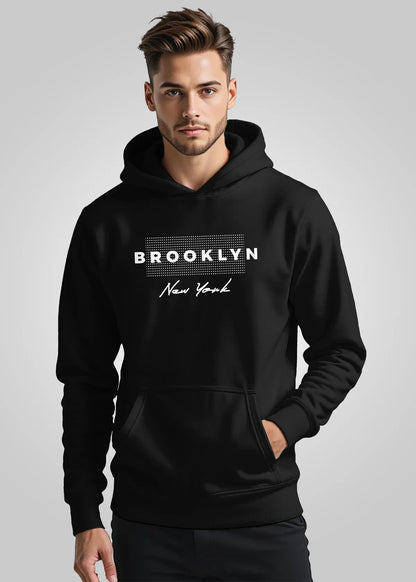 Brooklyn Printed Fleece Hoodie For Men