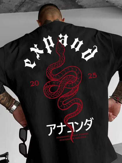 Oversized Cotton Printed Drop Shoulder T- Shirt for Men