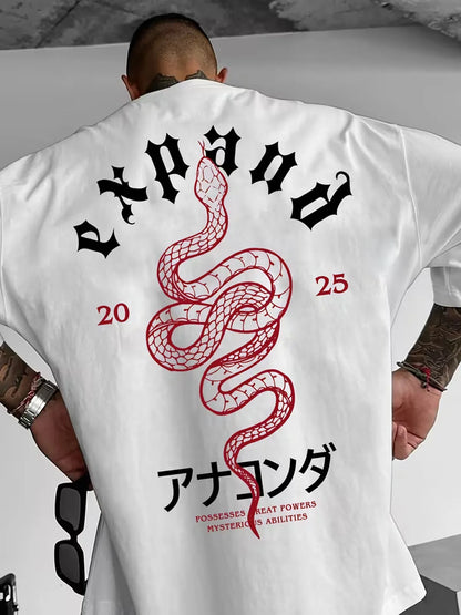 Oversized Cotton Printed Drop Shoulder T- Shirt for Men