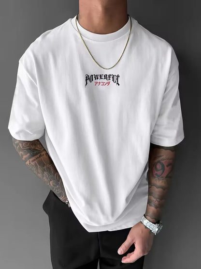 Oversized Cotton Printed Drop Shoulder T- Shirt for Men