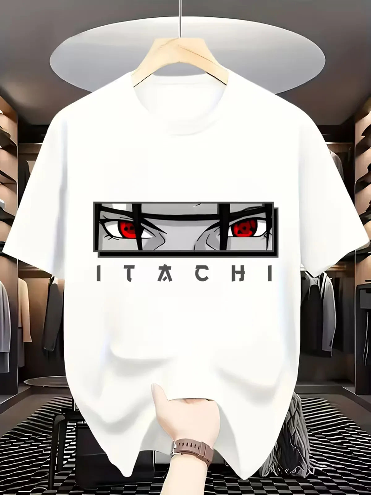 Oversized Cotton Anime Printed Drop Shoulder T-shirt For Men