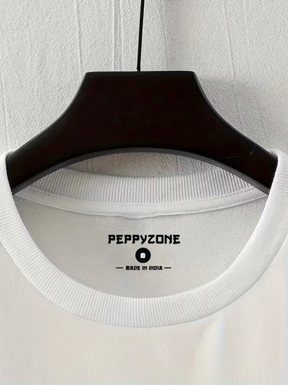 Oversized Cotton Anime Printed Drop Shoulder T-shirt For Men