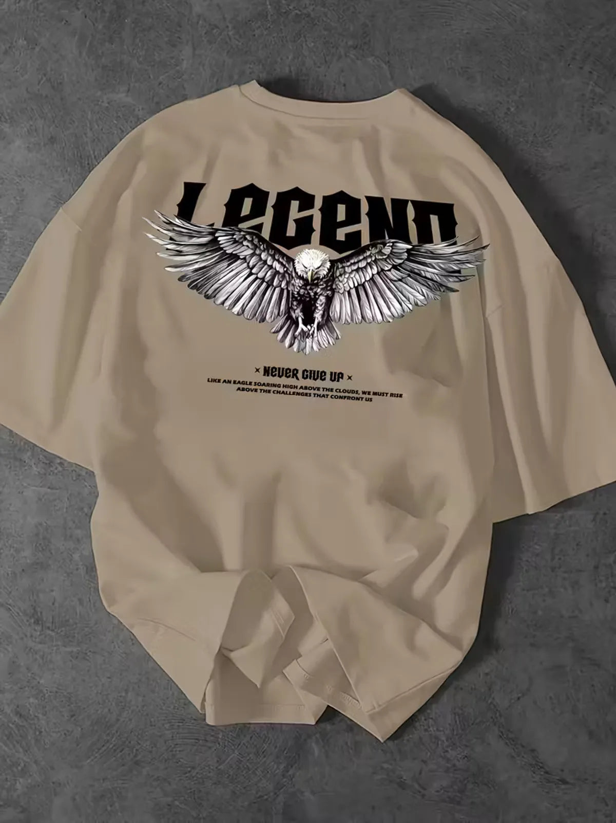 Oversized Cotton Legend Printed Drop Shoulder T-shirt for Men