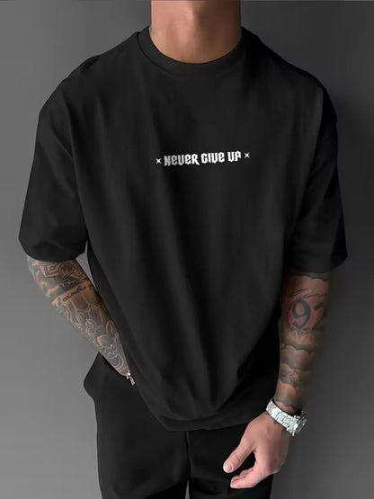 Oversized Cotton Legend Printed Drop Shoulder T-shirt for Men
