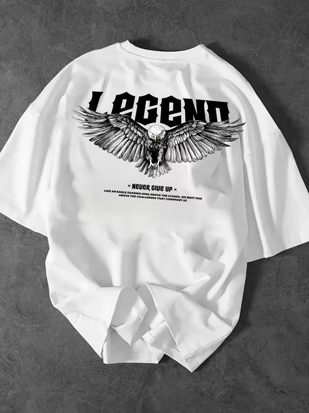 Oversized Cotton Legend Printed Drop Shoulder T-shirt for Men