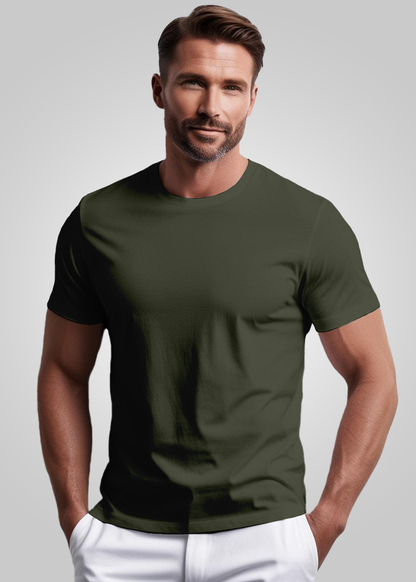 Pure Cotton Solid T Shirt for Men