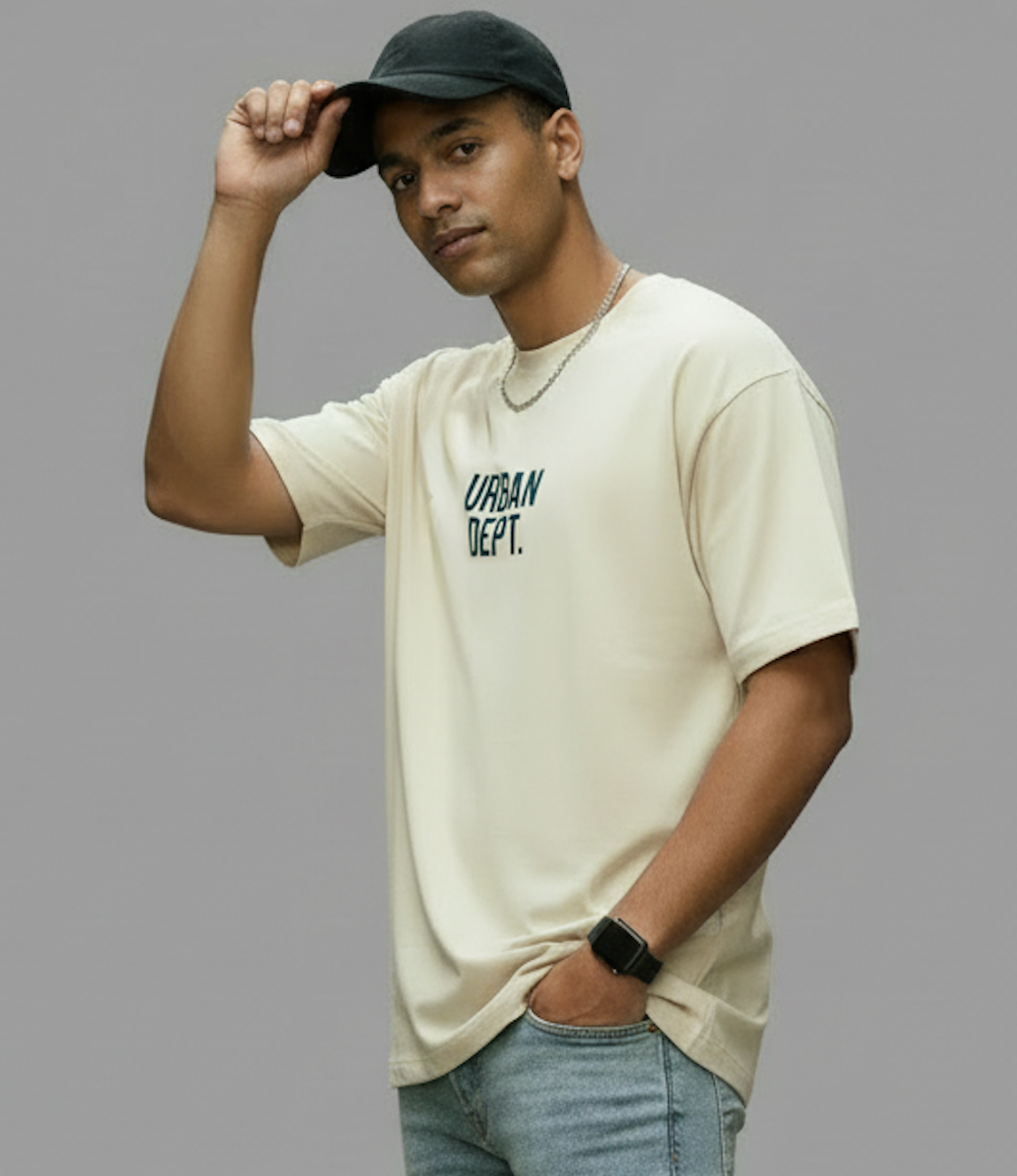 Streetwear Printed Oversized Drop Shoulder T Shirt for Men