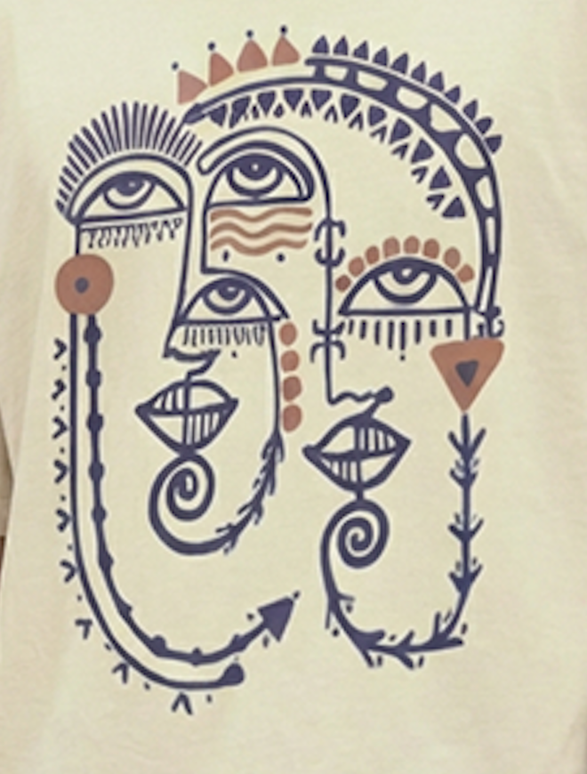 Tribe Printed Oversized Drop Shoulder T Shirt for Men