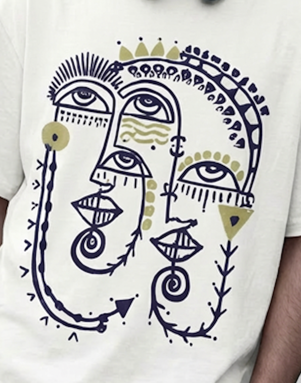Tribe Printed Oversized Drop Shoulder T Shirt for Men