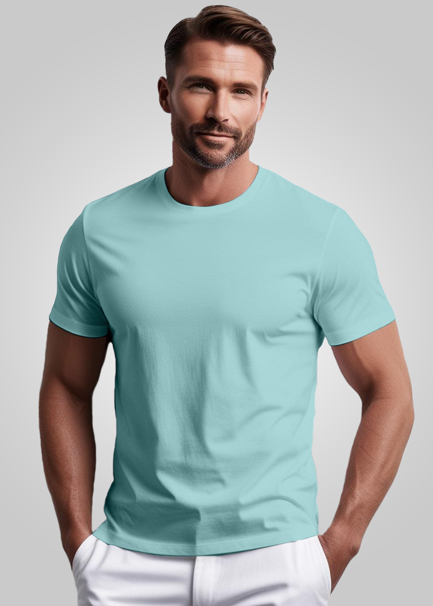 Pure Cotton Solid T Shirt for Men