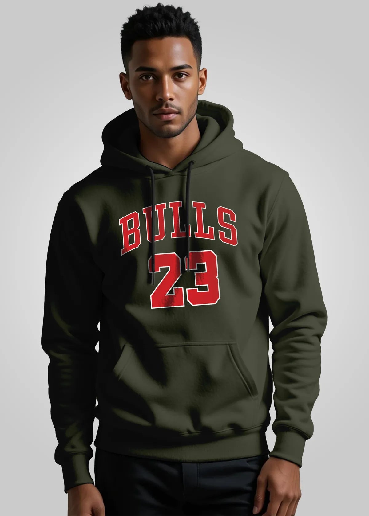 Bulls Printed Hooded Sweatshirt For Men