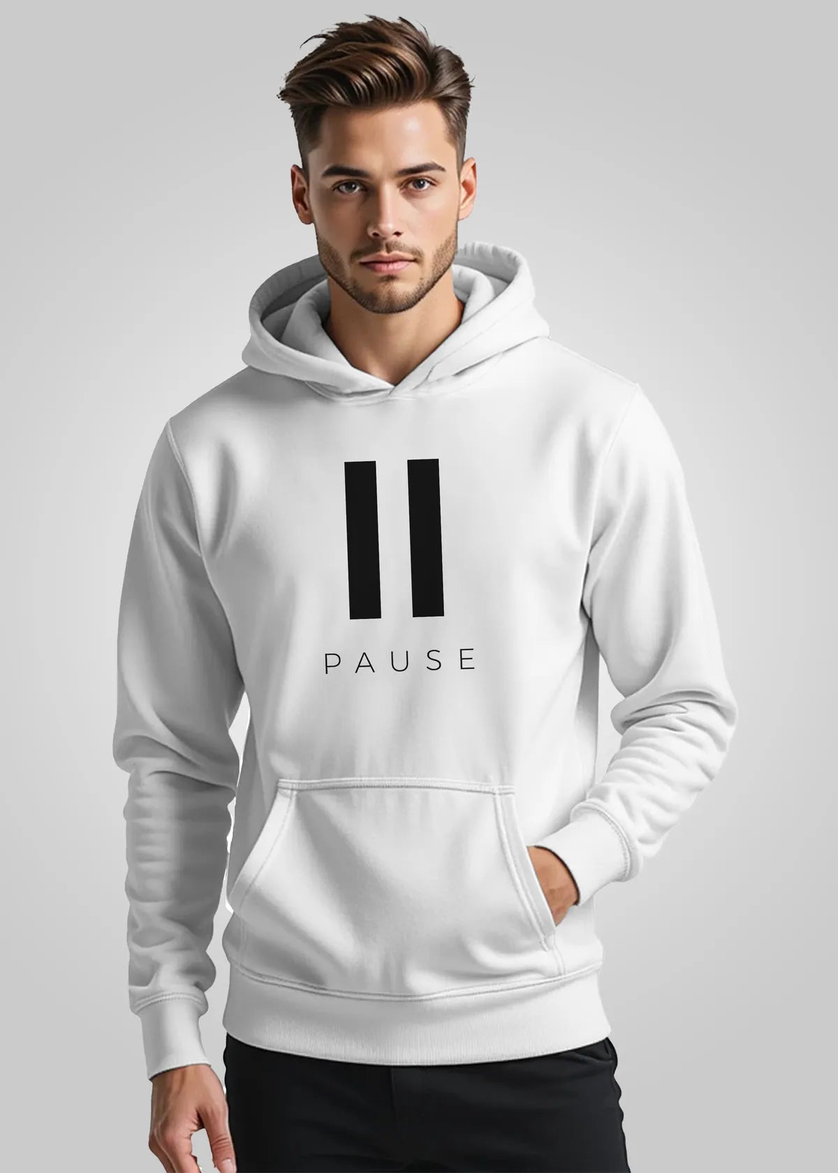 Stylish Cotton Fleece Printed Hoodie For Men