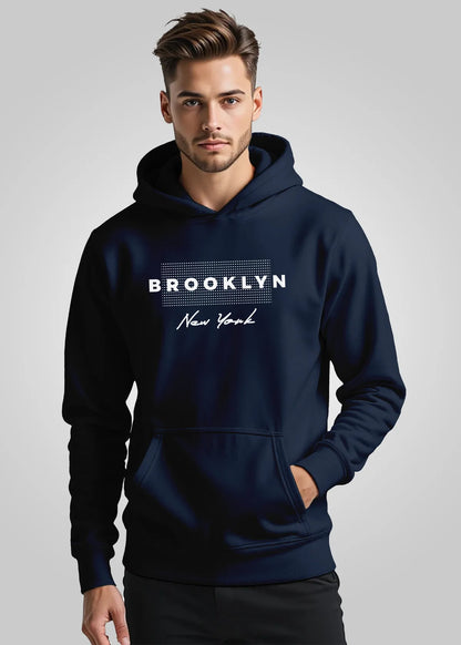 Brooklyn Printed Fleece Hoodie For Men
