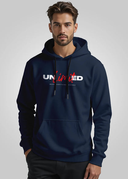 Unlimited Printed Cotton Hoodie For Men