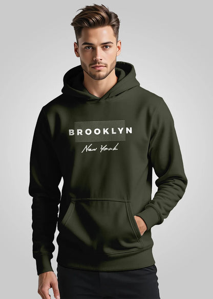 Brooklyn Printed Fleece Hoodie For Men