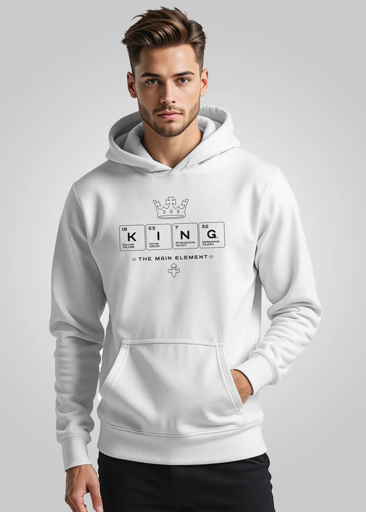 King Printed Winter Hoodie For Men Stylish