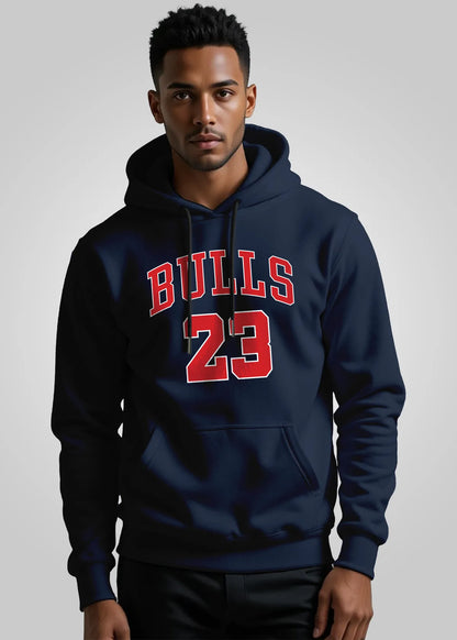 Bulls Printed Hooded Sweatshirt For Men