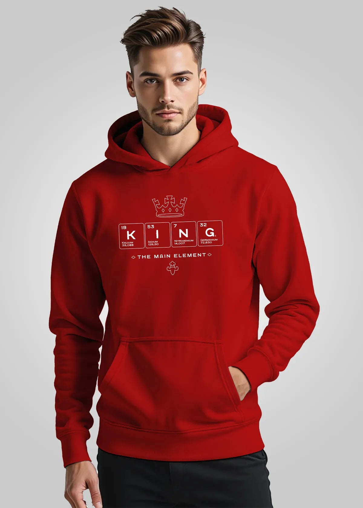 King Printed Winter Hoodie For Men Stylish