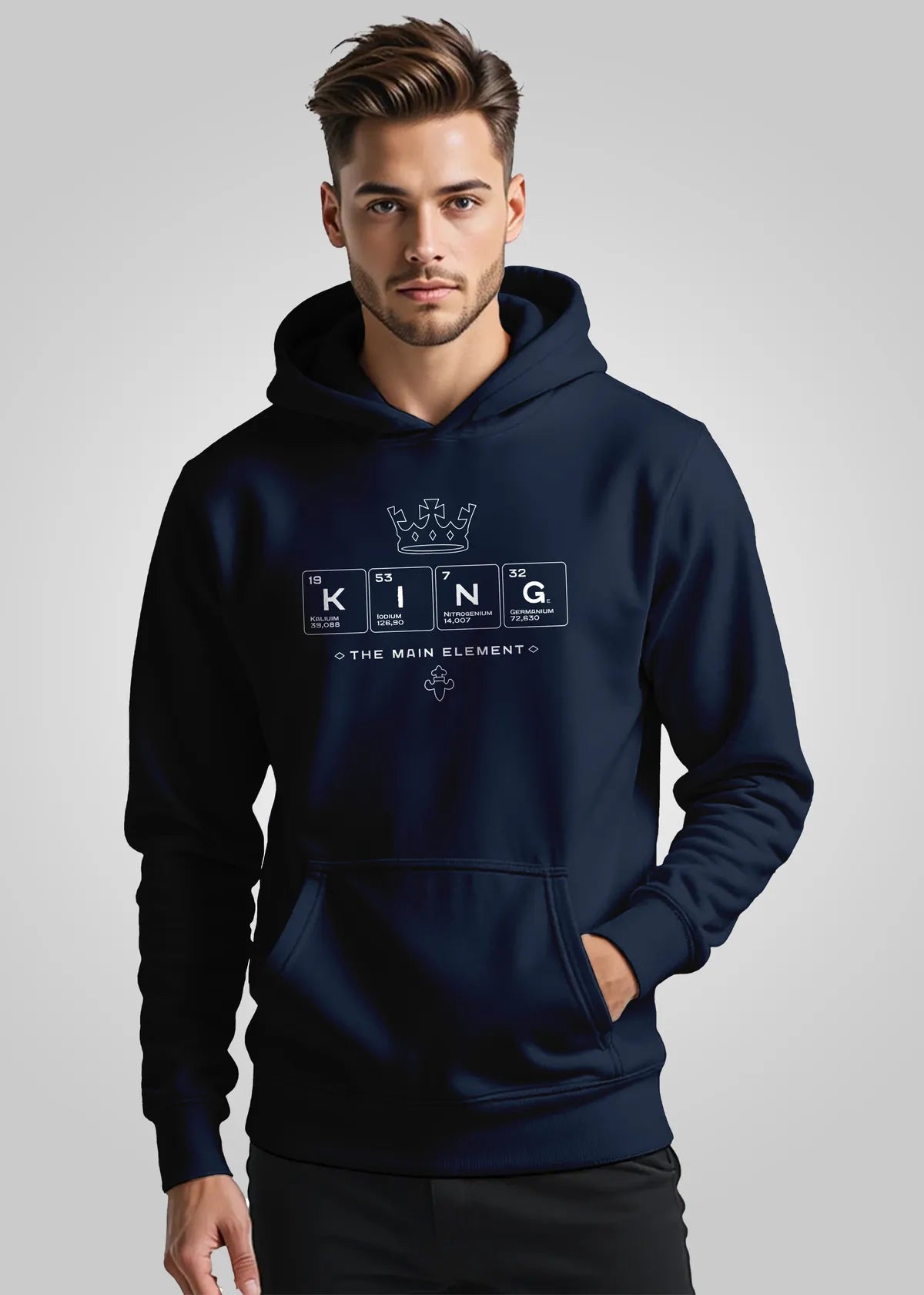 King Printed Winter Hoodie For Men Stylish
