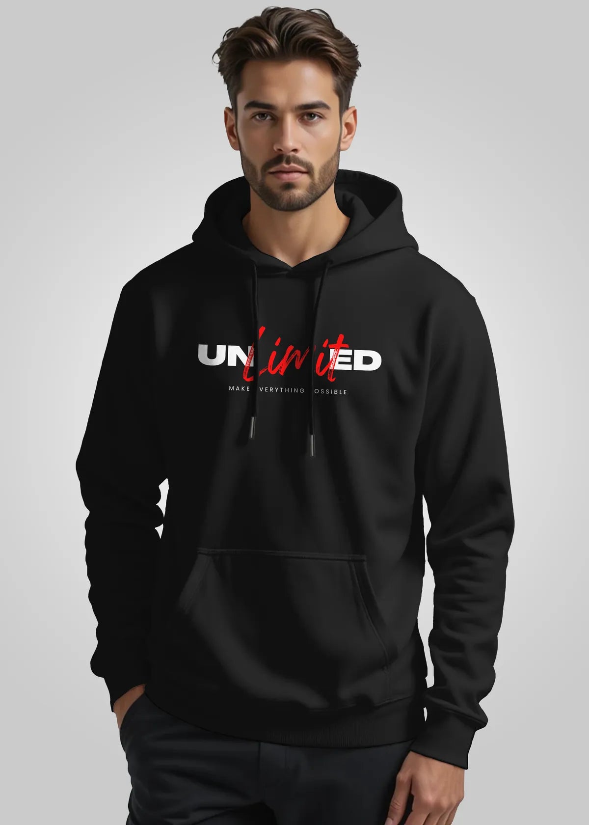Unlimited Printed Cotton Hoodie For Men