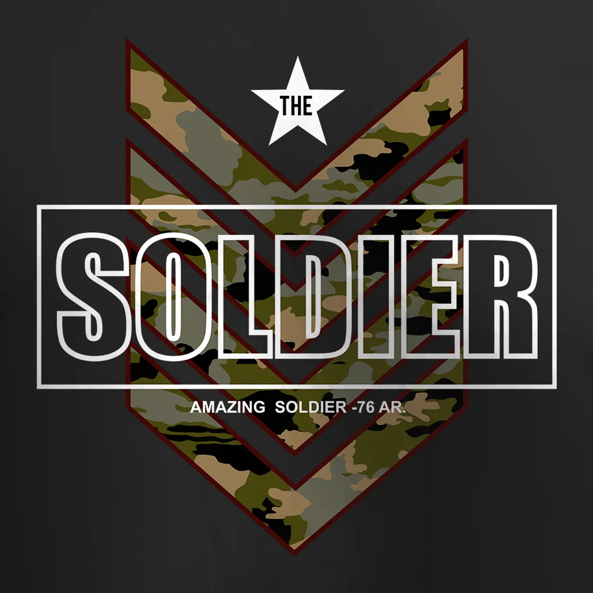 Soldier Printed Cotton Hoodies For Men