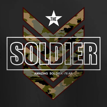 Soldier Printed Cotton Hoodies For Men