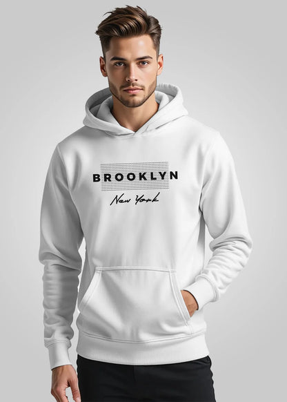 Brooklyn Printed Fleece Hoodie For Men